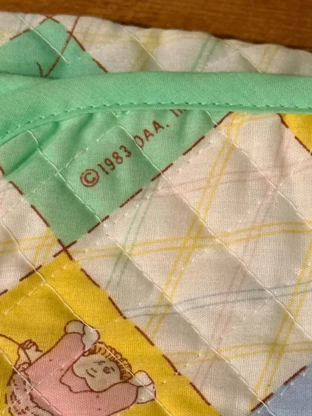 Vintage 1983 Cabbage Patch Kids Quilted Diaper Bag Shoulder Bag